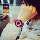 Simple And Creative Trends Couple Lovers Women Watches Black Strap Watch Fast Shipping Feida 3