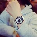 Simple And Creative Trends Couple Lovers Women Watches Black Strap Watch Fast Shipping Feida 6