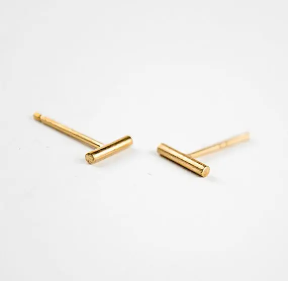 Simple Classic Bar Earrings Tiny Geometric Round Bar Stud Earrings Party Earrings Gift 1