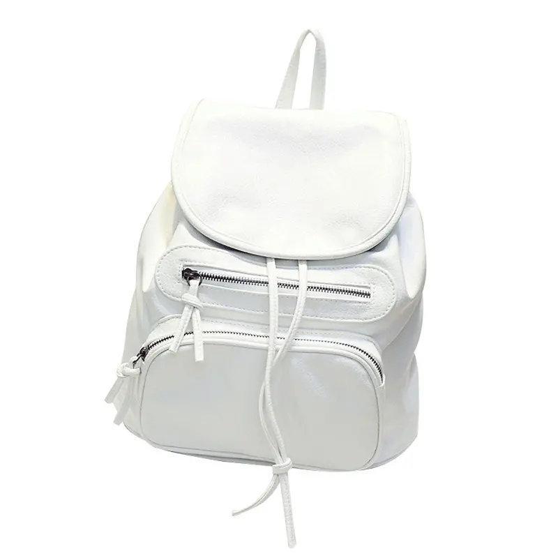 Simple Designer Small Backpack Women Solid Soft Pu Leather Women Daily Backpacks Schoolbag Shoulder Bags 4