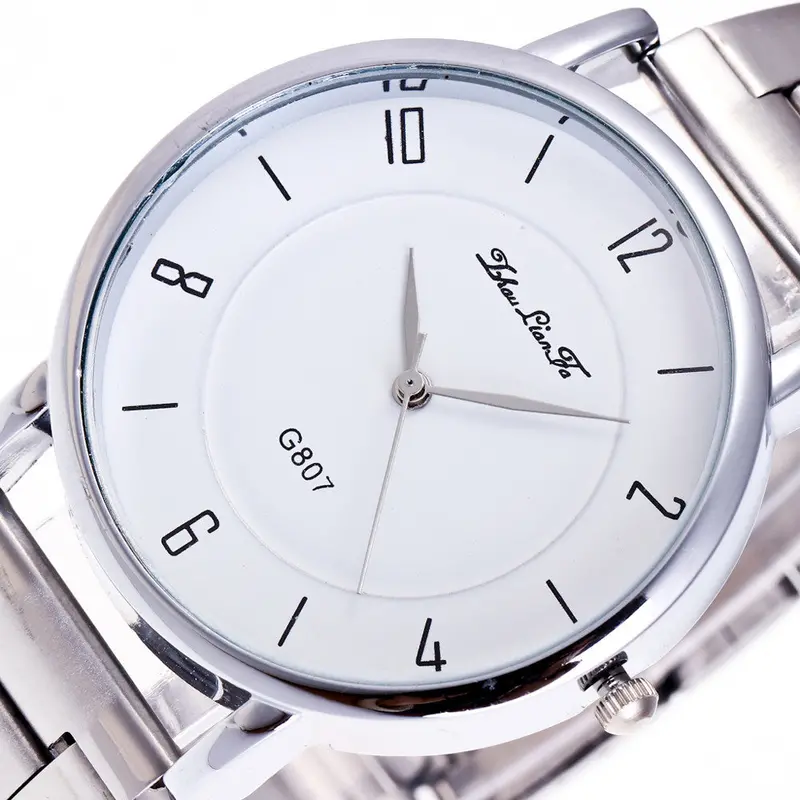 Simple Montre Silver Figures Design Diamond Dial Steel Analog Wrist Watch Horloges Vrouwen Famous Luxury Watch Feida 1