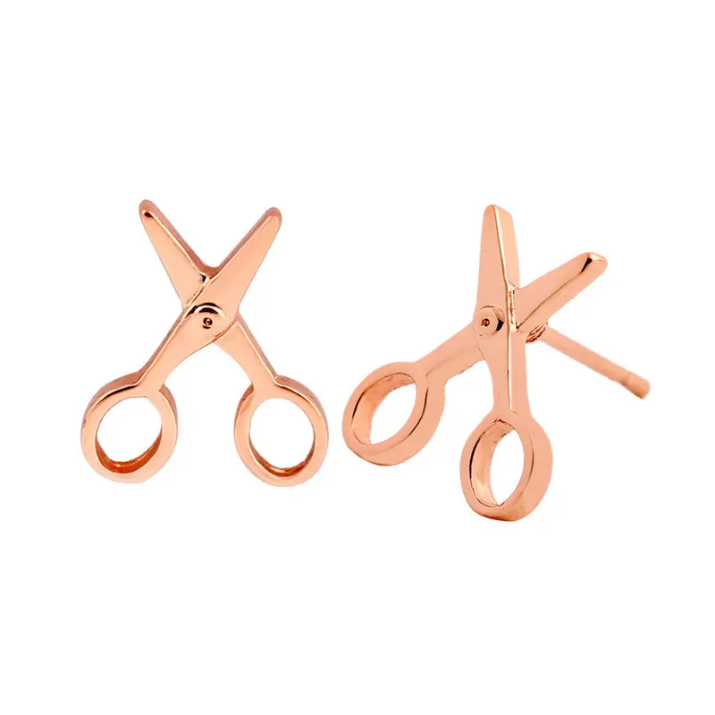 Simple Scissor Stud Earrings Fancy Jewelry 30Pc-S141 1