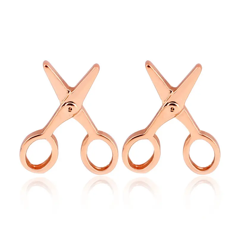 Simple Scissor Stud Earrings Fancy Jewelry 30Pc-S141 3