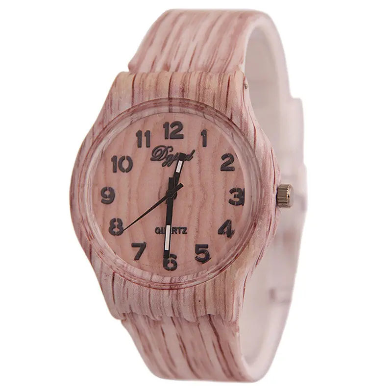 Simple Slim Watch Vintage Wood Silicone Watches Montre Top Luxury Casual Women Men Watch Quartz Clocks 1