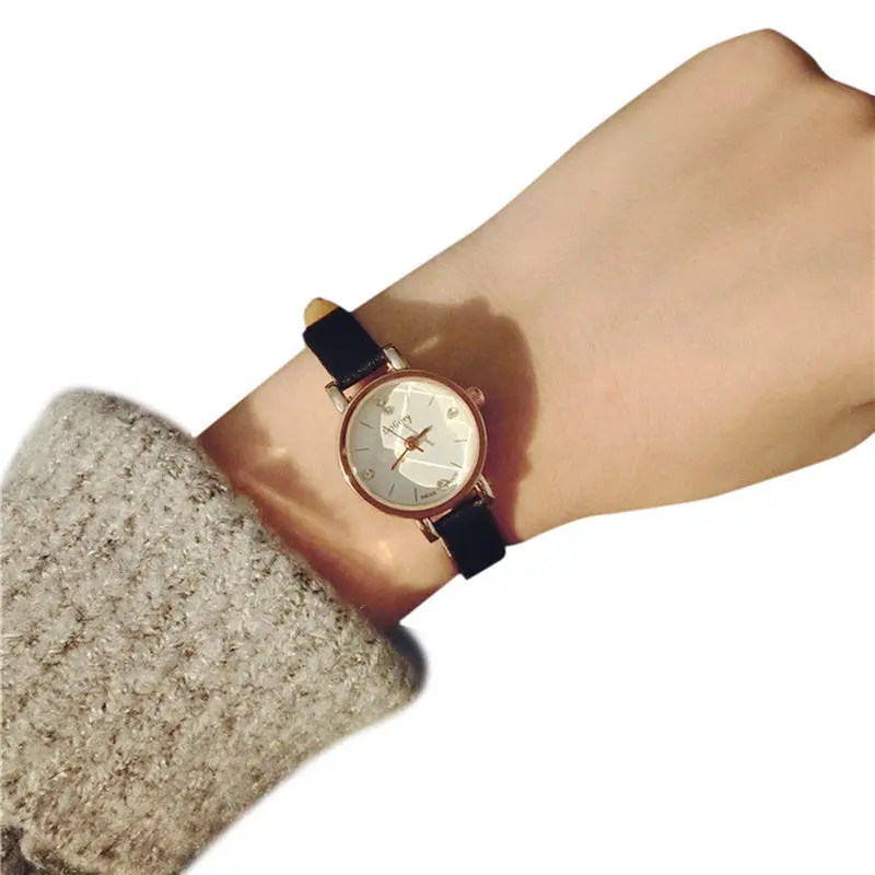 Simple Style Montre Retro Small Girls Watch Dial Table Belt Wave Casual Women Watch, Feida 1