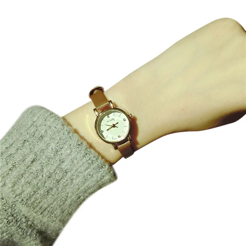 Simple Style Montre Retro Small Girls Watch Dial Table Belt Wave Casual Women Watch, Feida 2