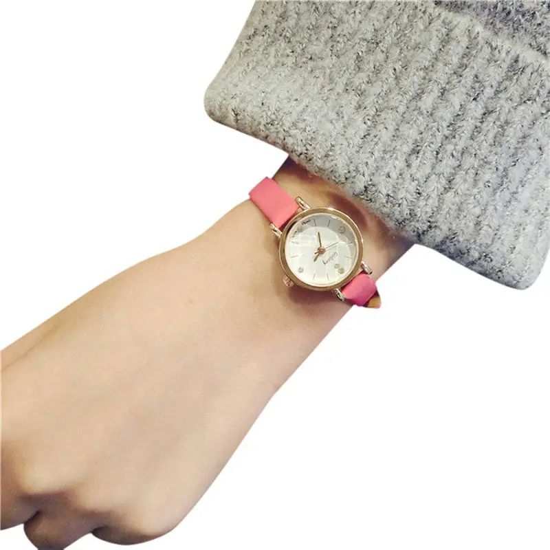 Simple Style Montre Retro Small Girls Watch Dial Table Belt Wave Casual Women Watch, Feida 3