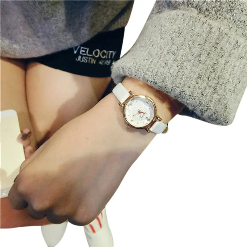 Simple Style Montre Retro Small Girls Watch Dial Table Belt Wave Casual Women Watch, Feida 6