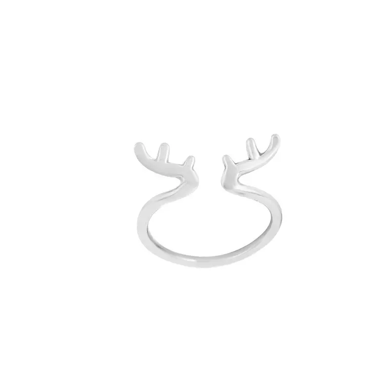 Simple Wedding Rings Animal Cute Antler Rings Gifts R096 3