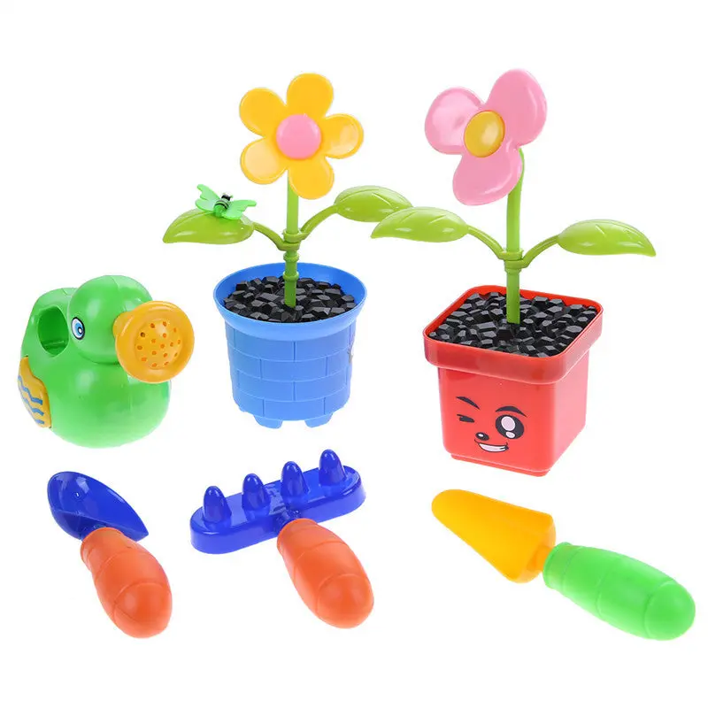 Simulated Flower Garden Tools Toy Baby Play S House Assembled Flower Toys Best Gift For Children 1