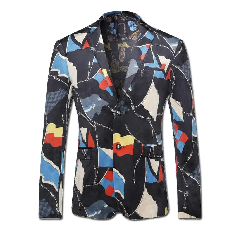 Single Breasted Blazers Dress Suits Jaqueta Masculina Casual Slim Fit Long Sleeved Blazer Terno Masculino 2