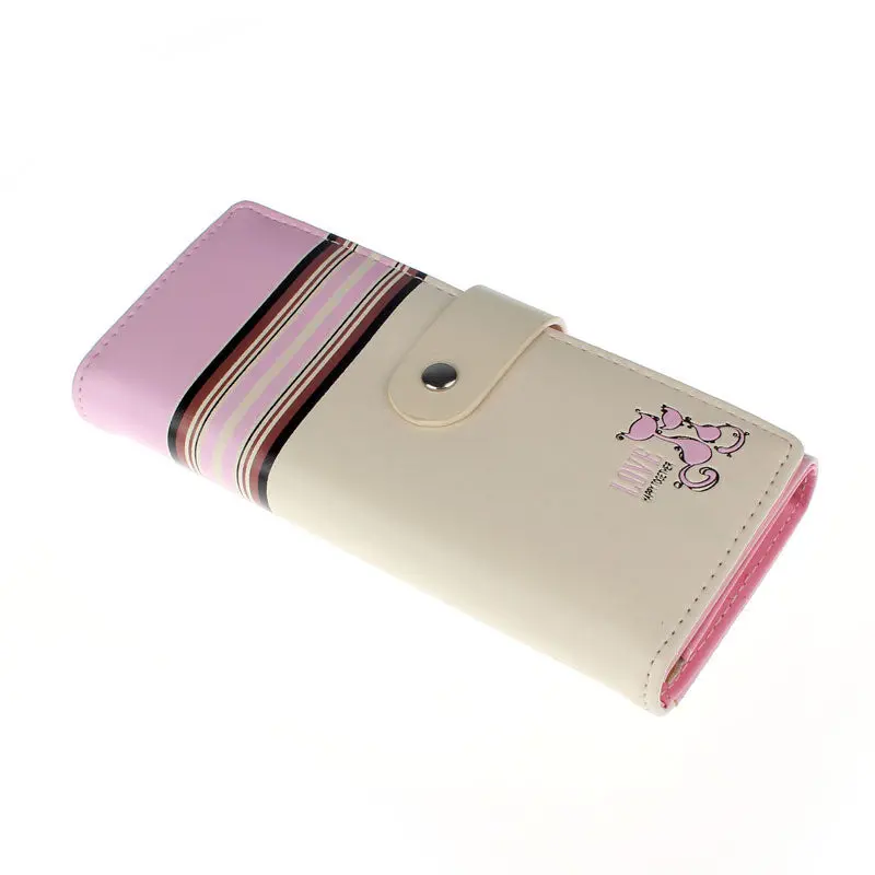 Single Zipper Clutch Checkbook Money Clip Change Bag Purse Wallet Fox Love In Forward 2