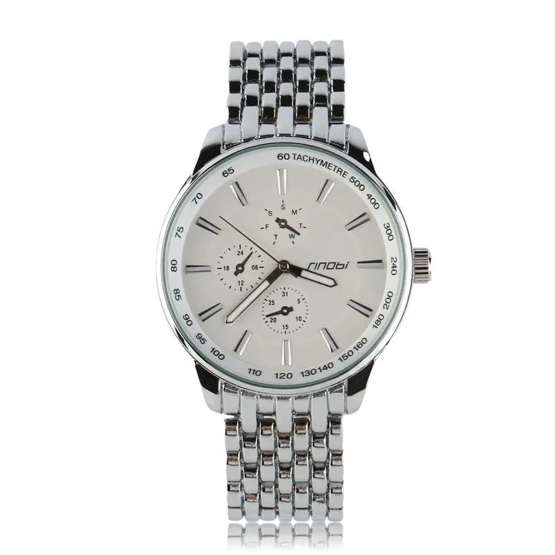 Sinobi Quartz Watchquartz-Watchwatches Top Luxury Full Steel Wrist Watch Waterproof Clockrelogio Masculino 4