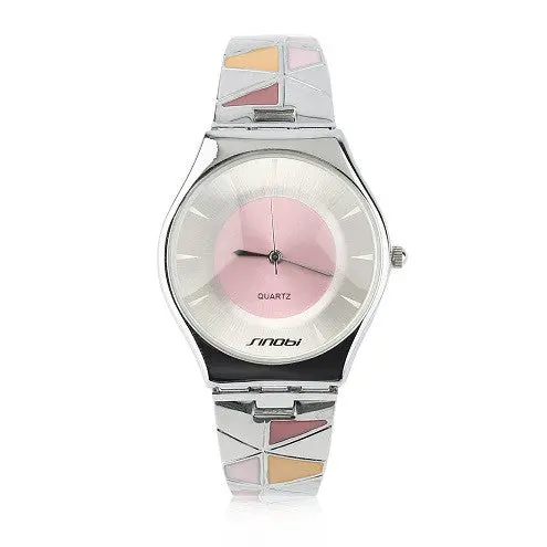Sinobi S 9282Occident Style Multicolor Waterproof Quartz Slim Wristwatches Dual Display Water Resistant Watch 3
