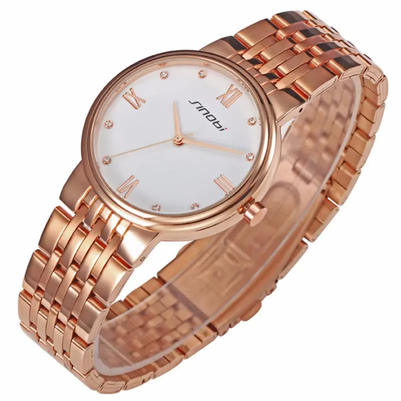 Sinobi Shell Surface Steel Strapquartz Watchwrist Watchgoldrelogiowatch 1