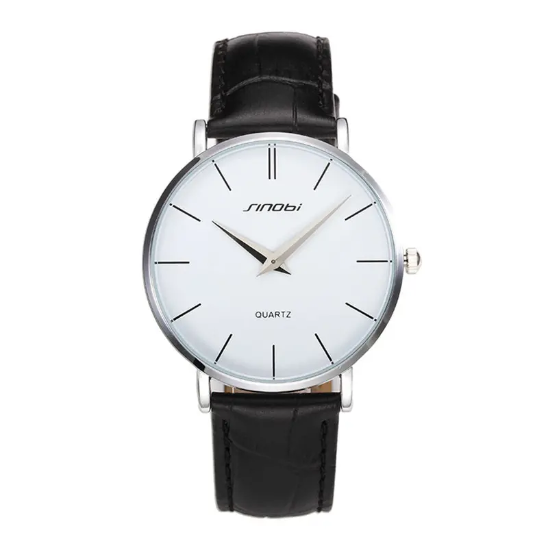 Sinobi Watchwristwatch Cool Leather Business Ultra-Thin Simple Quartz Watch Relogio Feminino 1