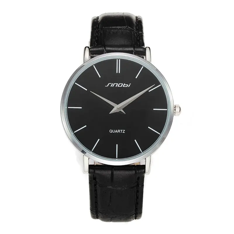 Sinobi Watchwristwatch Cool Leather Business Ultra-Thin Simple Quartz Watch Relogio Feminino 2