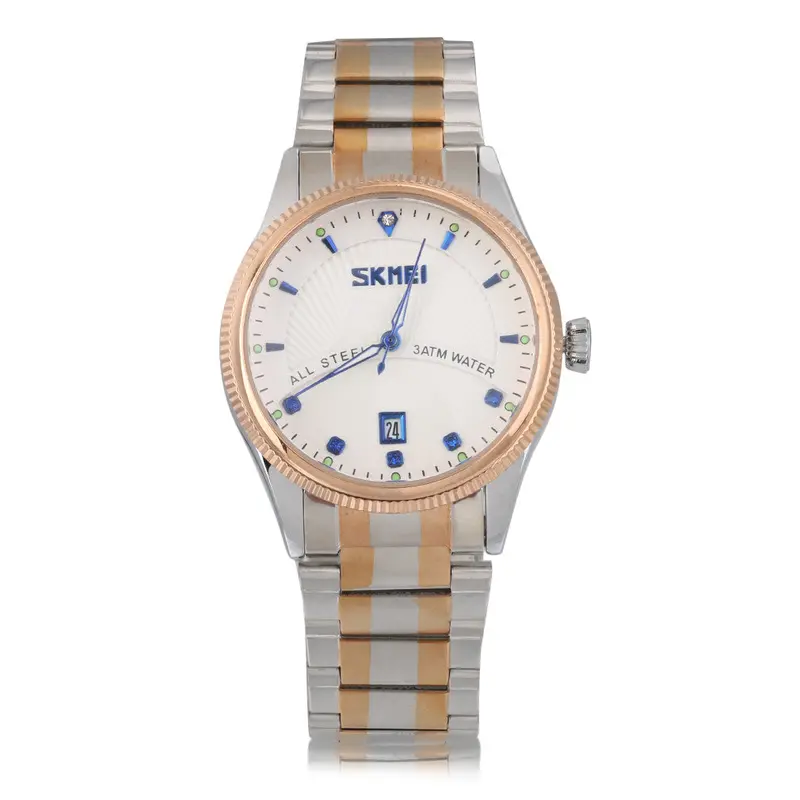 Skmeiluxurycasual Quartz Watch Sport Analog Casual Stainless Steel Strap Wristwatch 1