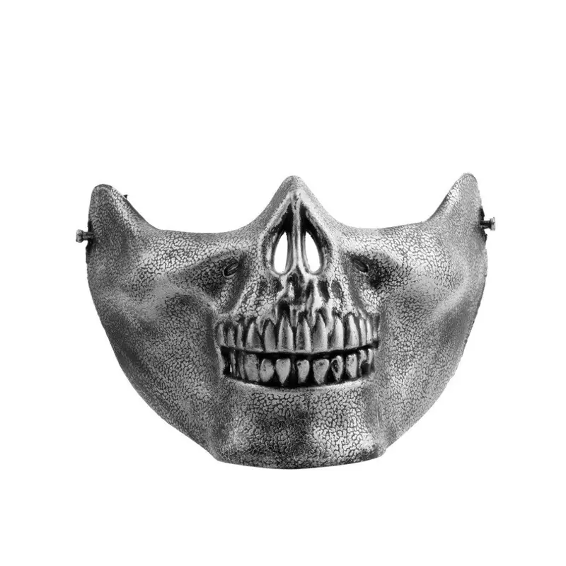 Skull Skeleton Airsoft Game Hunting Biker Half Face Protect Gear Mask Guard Halloween Masquerade Party 1