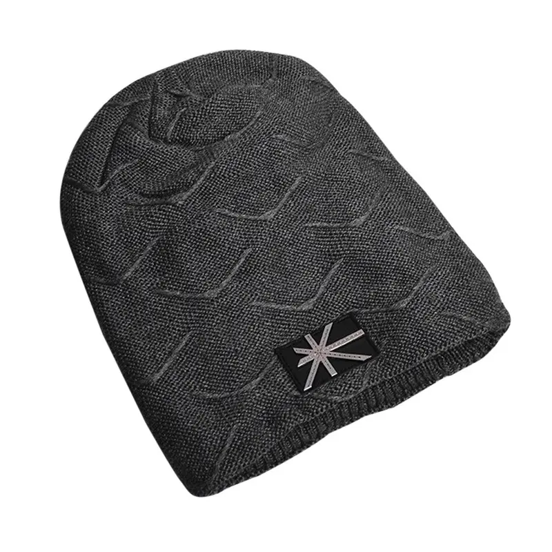 Skull Unisex Knit Beanie Fur Baggy Wool Cap Warm Hat Man Woman Lover Skull Beanie Cap Men's Gorro Ski Hat 1