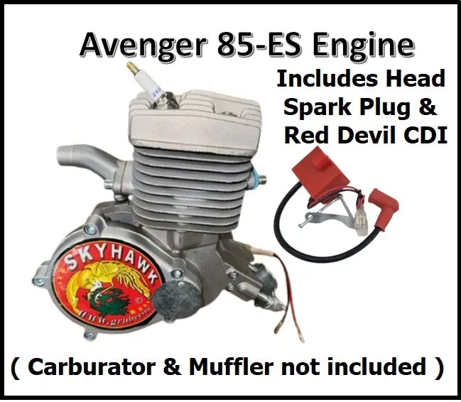 Skyhawk Avenger 85-Es > Complete Stock Engine With Red Devil Cdi Included 1