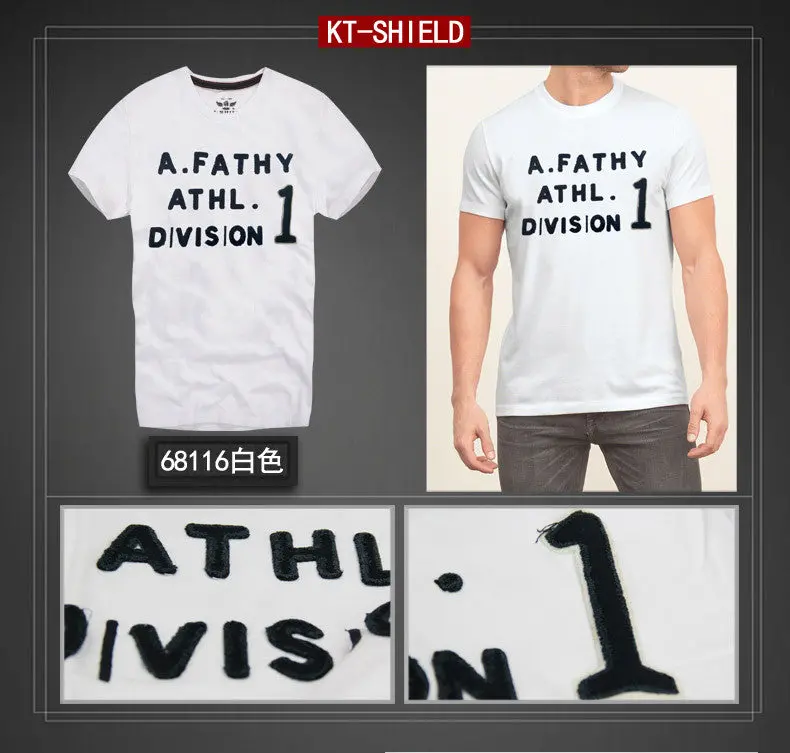 Slim-Fit Cotton Men’s T-Shirt – Embroidered Short-Sleeve Casual Tee