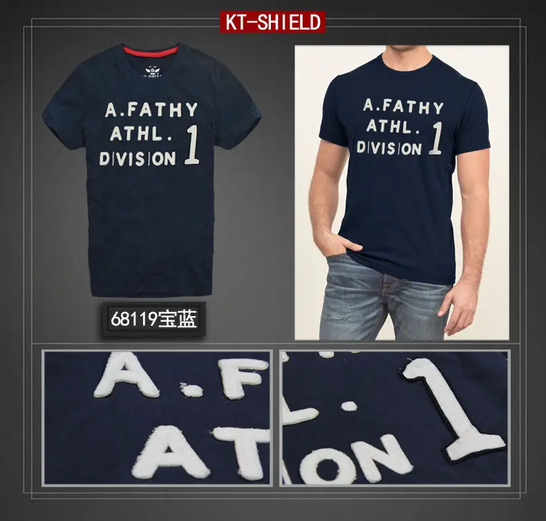 Slim-Fit Cotton Men’s T-Shirt – Embroidered Short-Sleeve Casual Tee