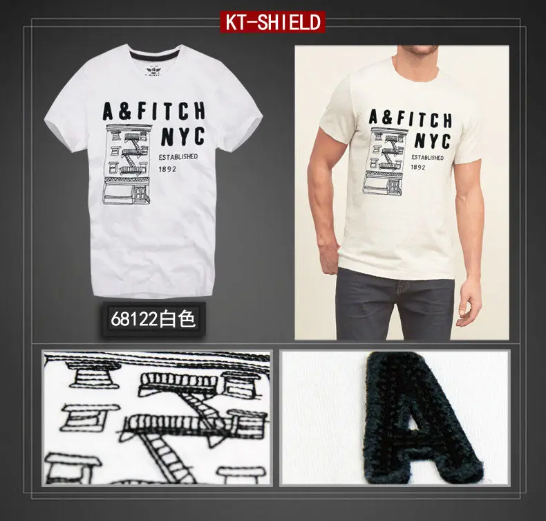 Slim-Fit Cotton Men’s T-Shirt – Embroidered Short-Sleeve Casual Tee