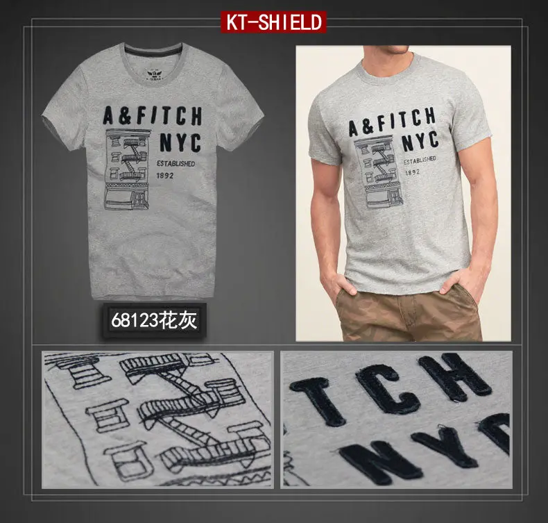 Slim-Fit Cotton Men’s T-Shirt – Embroidered Short-Sleeve Casual Tee