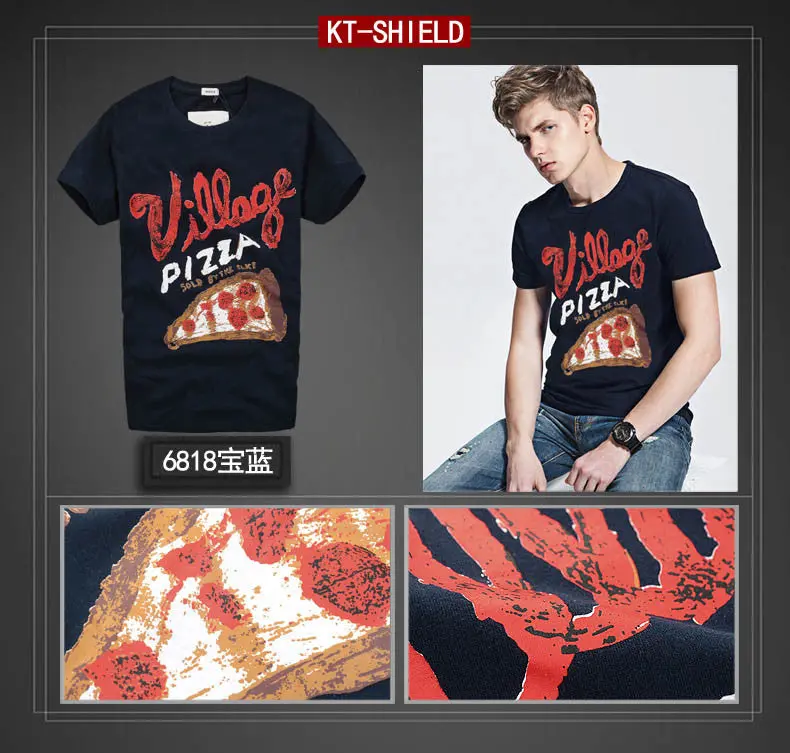 Slim-Fit Cotton Men’s T-Shirt – Embroidered Short-Sleeve Casual Tee