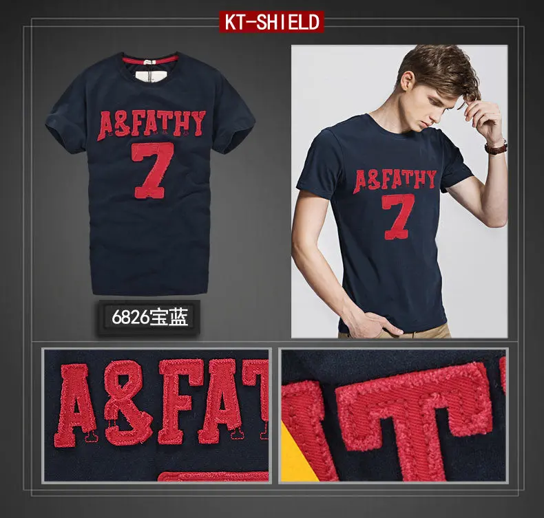 Slim-Fit Short-Sleeve Cotton T-Shirt for Men – Embroidered Casual Tee