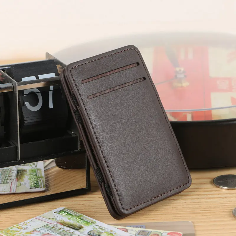 Slim Magic Wallet Leather Purse Men Carteira Magica Masculina Monnaie Small Wallets 1