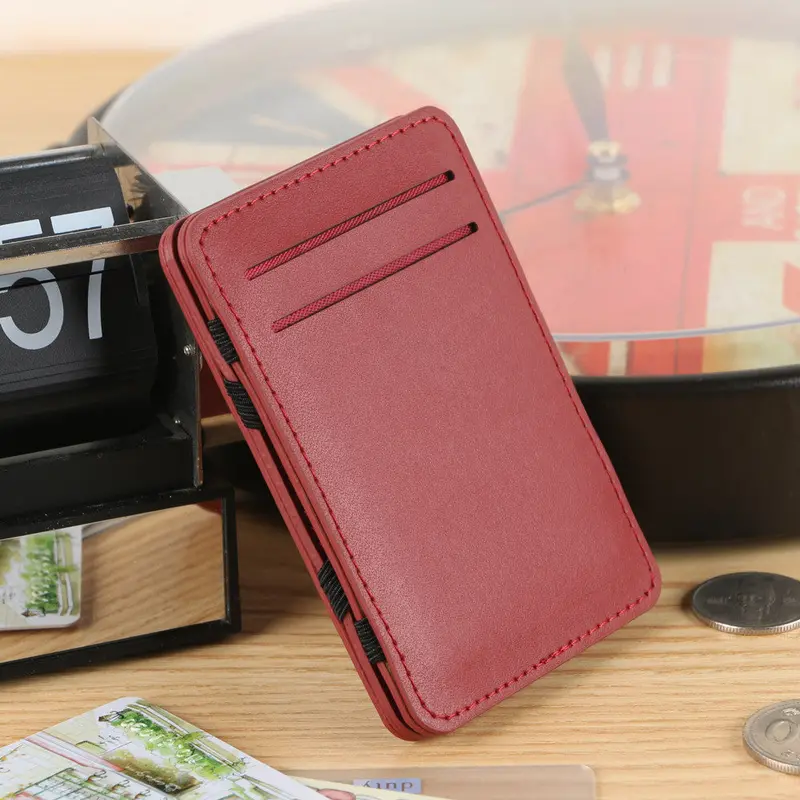 Slim Magic Wallet Leather Purse Men Carteira Magica Masculina Monnaie Small Wallets 3