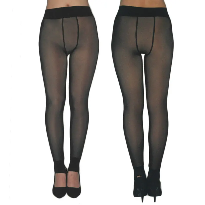 Slim Thickelastic High Waist Stretch Pencil Pantssolid Color Stepped Foot Pants Easy Match Clothes 2