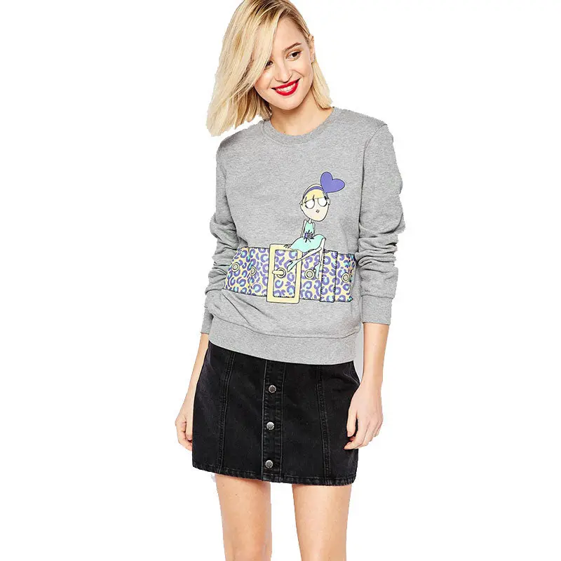 Slimming Long Sleeve T Shirt Print O-Neck Rib Cuff Warm Tee Shirt Femme Casual Long Sleeve Tshirt Wo 1