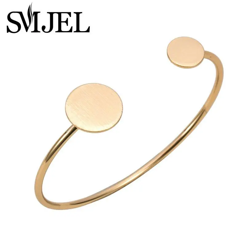 Small And Big Scratch Round Bangle Bracelet Unique Geometric Bracelet Bangles Circle Gift Bangles G022 1