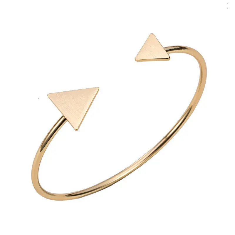 Small And Big Scratch Triangle Bracelet Bangles Geometric Bridesmaid Gift Cuff Bangles 10Pcs-G023 1