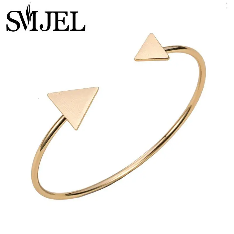Small And Big Scratch Triangle Bracelet Bangles Geometric Bridesmaid Gift Cuff Bangles G023 1