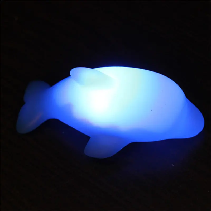 Small Baby Bath Toy Colorful Led Flashing Dolphin Lamp Toy 1