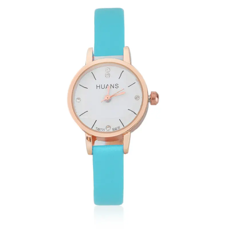 Small Round Dial Elegantwristwatchesfaux Leather Band Luxury Analog Quartz Wristwatch 1