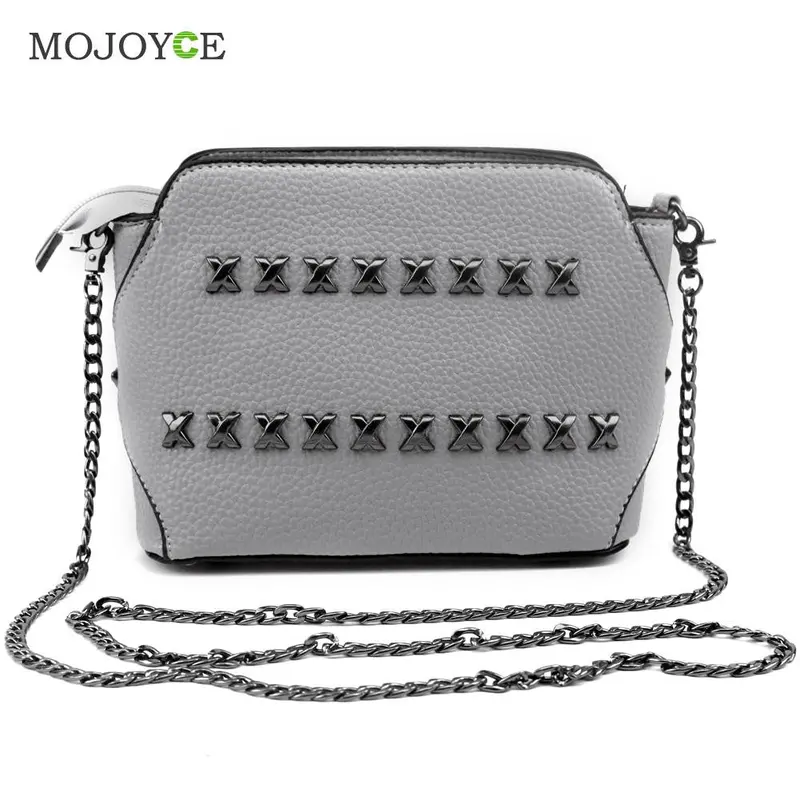 Small Women Messenger Bags Chain Rivet Leather Handbags Women Bag Crossbody Bags Handbags Women Famous Brands Bolsa Feminina 1