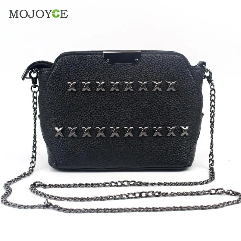 Small Women Messenger Bags Chain Rivet Leather Handbags Women Bag Crossbody Bags Handbags Women Famous Brands Bolsa Feminina 3