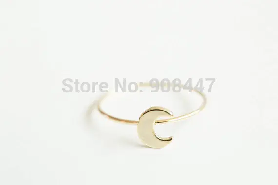 Smart Cute Moon Rings Simple Flat Crescent Moon Knuckle Ring,Knuckle Half Moon Rings ' Gift R133 1