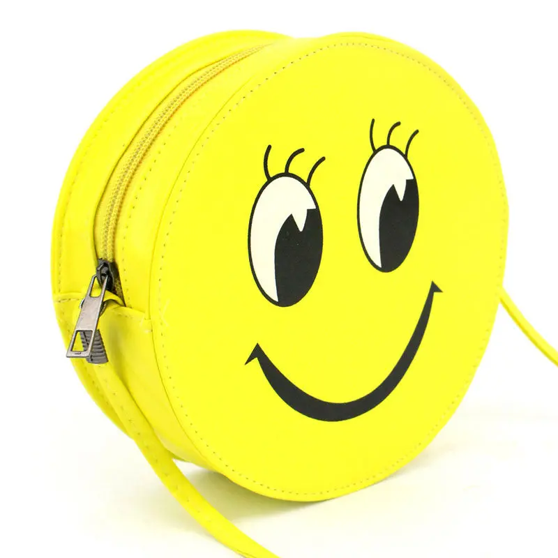 Smiling Face Women Bag Pu Leather Bag Shoulder Circular Bags Handbags Women Famous Brands Bolsa Feminina Clutch Handbag Borse 1