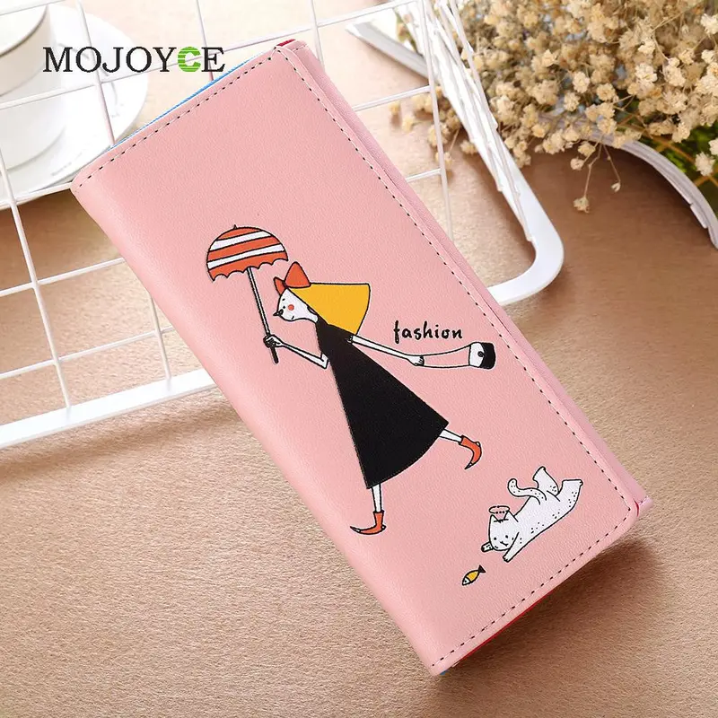 Smooth Leather Money Id Credit Card Holder Coin Purses Candy Color Women Cartoon Portfolio Wallet Women Luxury Brand Clutch 1