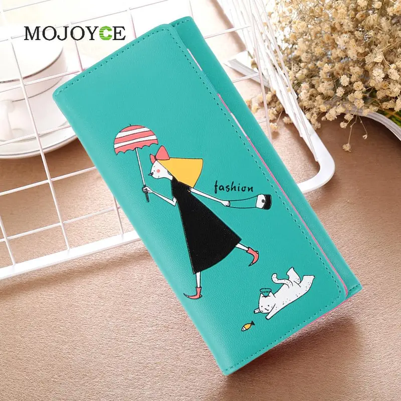 Smooth Leather Money Id Credit Card Holder Coin Purses Candy Color Women Cartoon Portfolio Wallet Women Luxury Brand Clutch 2