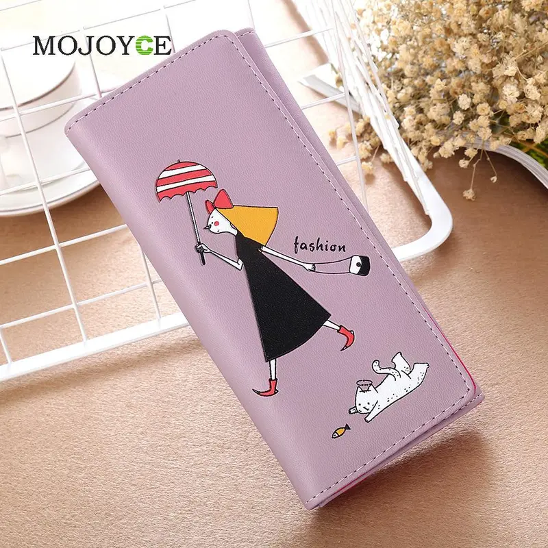 Smooth Leather Money Id Credit Card Holder Coin Purses Candy Color Women Cartoon Portfolio Wallet Women Luxury Brand Clutch 4