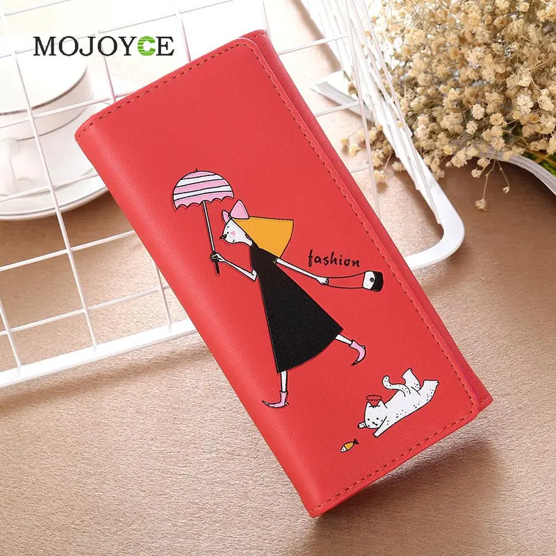 Smooth Leather Money Id Credit Card Holder Coin Purses Candy Color Women Cartoon Portfolio Wallet Women Luxury Brand Clutch 5