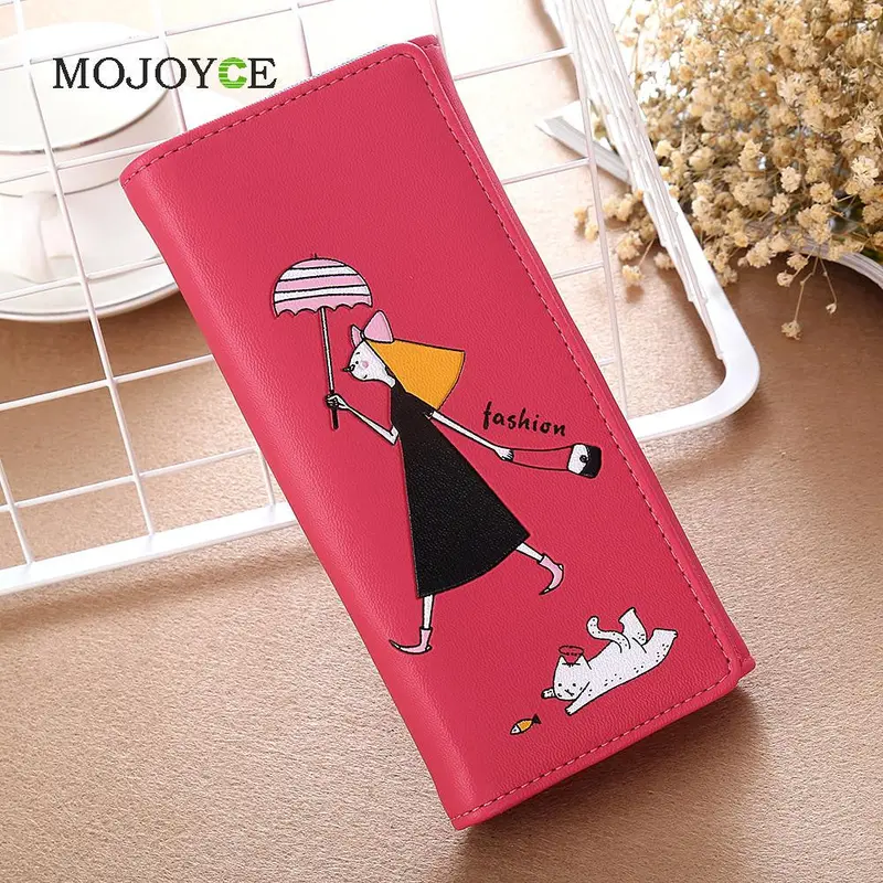 Smooth Leather Money Id Credit Card Holder Coin Purses Candy Color Women Cartoon Portfolio Wallet Women Luxury Brand Clutch 6