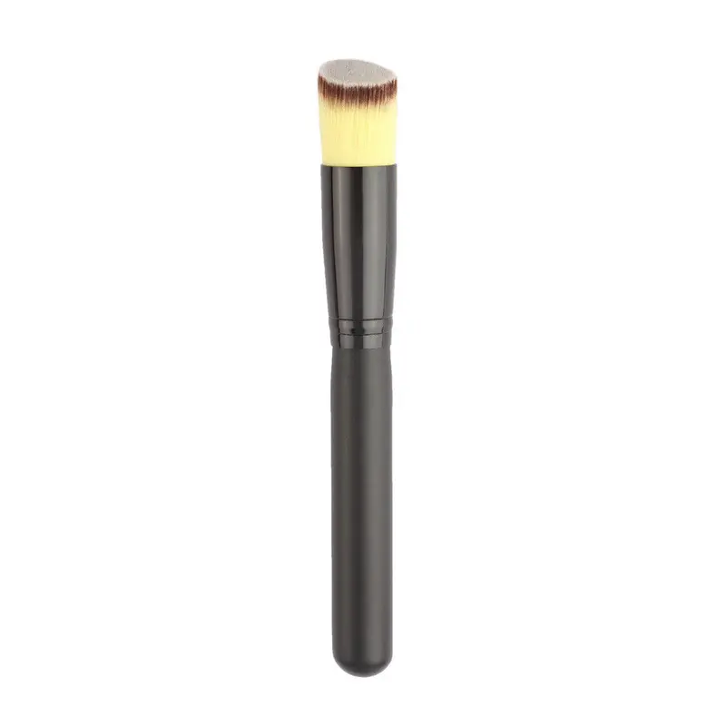 Soft Kabuki Makeup Brush Cosmetic Flat Angled Top Brushes Face Nose Powder Tool Aluminum Ferrule + Wooden Handle 2